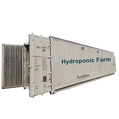 China 120KWH Per Day Hydroponic Shipping Container Insulation Microgreen Growing System for sale