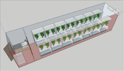 Chine Future ferme hydroponique de conteneur de marchandises de la ferme 40ft pour la plante et l'herbe de glace à vendre