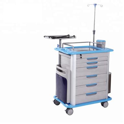 China Medicine Trolley Hospital Furniture ABS Medical Equipment Medical Emergency Hospital Trolley for sale