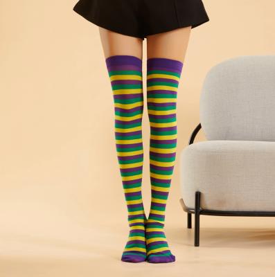 China For Spring Summer Thin Breathable Women's Striped Knee Highs New Fashion Diabetic Brand Women's Hosiery Central Institute of Statistics Kids Stockings SocksWomens Socks for sale