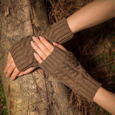 China Autumn And Winter Half Finger Mittens Small 8 Character Gloves for sale