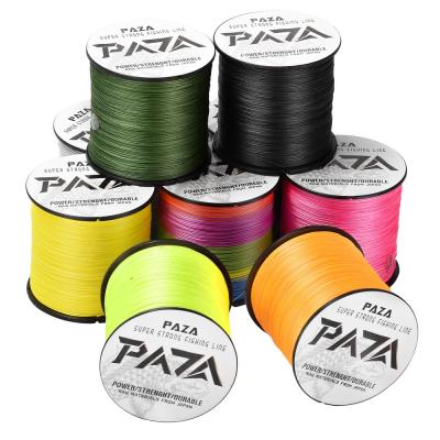 China High Strength PAZA 100 150 200 300 500M 4 Strand Tackle Braided Fishing Line for sale