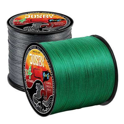 China JOSBY Carp High Tensile Multifilament Woven Yarn Weave Fly Extreme Japanese PESCA 10-85LB 4 Beaches 300M Braided Fishing Line for sale