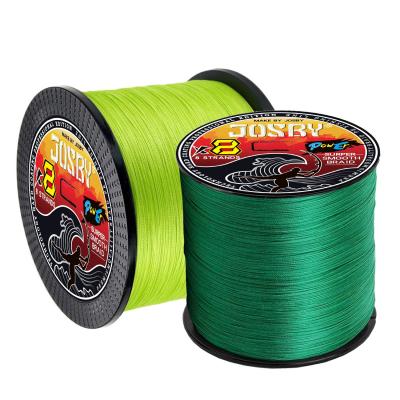 China JOSBY High Strength 2021 New 8 Strands 500M Japan Smooth PE Anti-bite 100% Multifilament Yarn Accessories Braided Fishing Line for sale