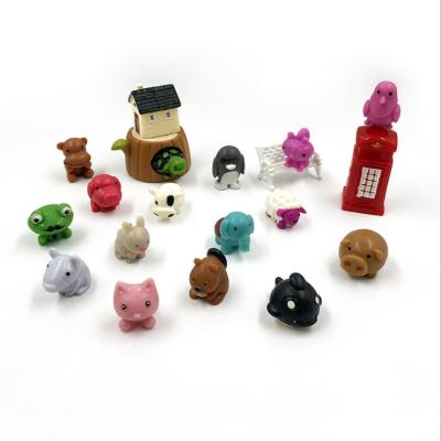 China Mini Soft Toy 2019 popular creative cartoon small pen hat sucker animal dolls play CY128 for sale