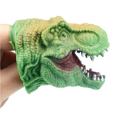 China ZQX129 Amazon Finger Puppet Toys Hot Novelty TPR Environmental Finger Dinosaur Hand Puppet for sale