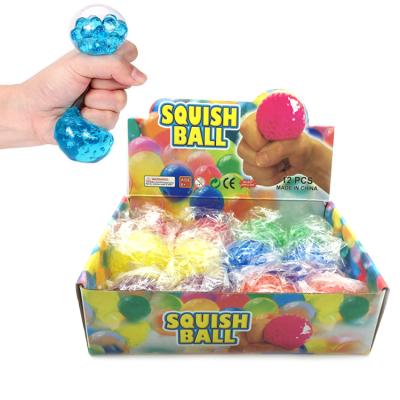 China CY004 Soft Toy Toys 2019 Colorful Gel Squeeze Bead Stress Ball Duct Toys for sale