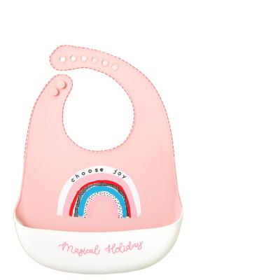 China Washable Silicone Design Baby Waterproof Adjustable Animal Bib for sale