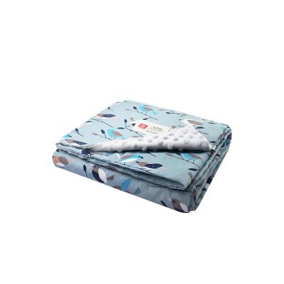 China Polyester Factory Wholesale Cotton Printed Muslin Fabric Baby Blanket for sale