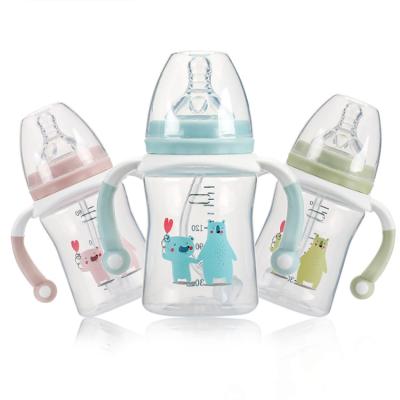 China BPA Free Baby Fedding Eco - Friendly Bottle , Wide Neck Double Handle PP Feeding Bottle for sale