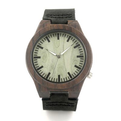 China Creative Live Hot Sale Leather Sandalwood Fashion Quartz Watch Fashion Wooden Men's and Women's Watches for sale