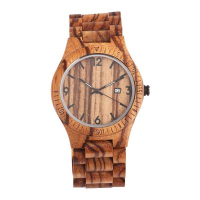 China WOODEN Day/Date Men's Daily Waterproof WOODEN Watch Wrist Watch Quartz Clock Watch Male Watches Men for sale