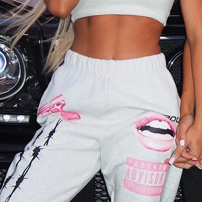 China Printed Women Anti-Static Pants Shapes Elastic Waist Sports Harlan Casual Girls Hip Hop Pants Streetwear Leisure Trousers for sale