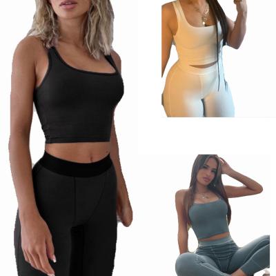 China European and American women's clothing 2021 summer new sports yoga suit factory wholesale slim top QUICK DRY fashion sleeveless culture for sale