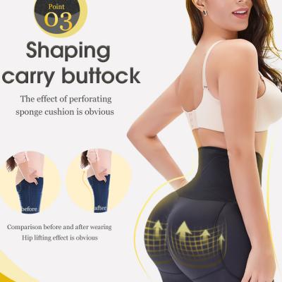 China High Quality Breathable Elasticity Yoga Material Women Yoga Shorts Trainer Hot Sauna Sweat Waist Leggings for sale