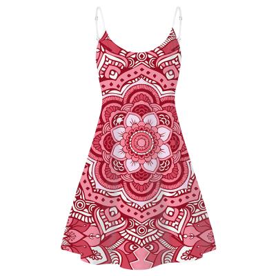 China Washable Fashion Dresses Wholesale Clothing Bohemian Stylish Designer Casual Dress Women Summer Print Clothing Vendor for sale