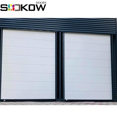 China Modern Automatic Sectional Garage Door With Pedestrian Gate For Sale for sale