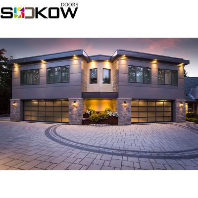 China contemporary plexiglass garage door/security garage door aluminum glass door/insulated glass overhead door for sale