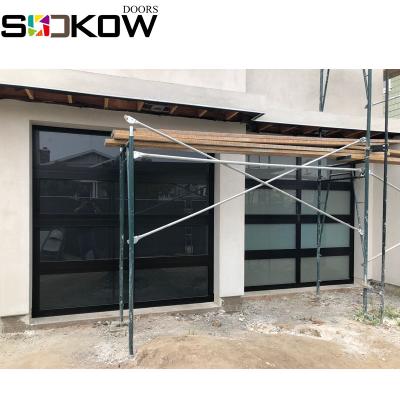 China Best Custom China Automatic Aluminum Contemporary Glass Garage Doors Prices for sale