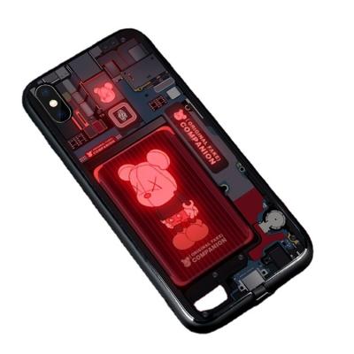 China 1 Piece Shockproof Customize Incoming Call LED Flashing Phone Case Light Phone Case Phone Bags Suitable For iPhone for sale