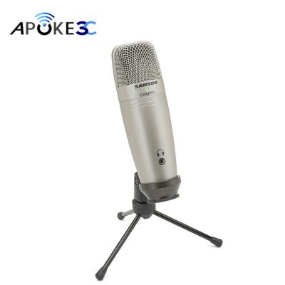 China Samson C01U PRO USB Microphone Headset Studio Condenser Microphone with 3.5mm Zero Latency Jack Monitoring for sale