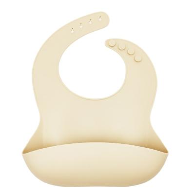 China Hot Selling Bpa Free Sustainable Eco Friendly Washable Baby Food Grade Reusable Simple Silicone Bib for sale