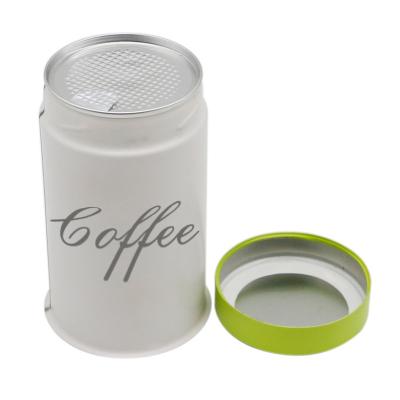 China Gift & Wholesale Craft China Coffee Bean Powder Storage Can Tear Off Aluminum Lid For Coffee Round Tea Packaging Tin Cans for sale