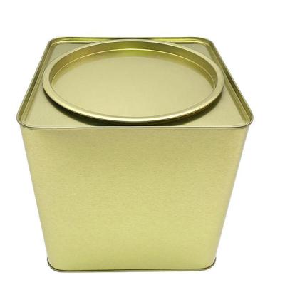 China Gift & Wholesale Craft Candy Cookie Tin Box Packaging Sealed Food Tin Box Metal Round Paint Tin Cans Container for sale