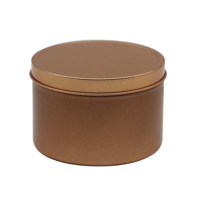 China Gift & Craft Colorle Tins DIY Soy Wax Scented Candles Candle Tin Box Rose Gold Simple Packaging Customized Logo for sale