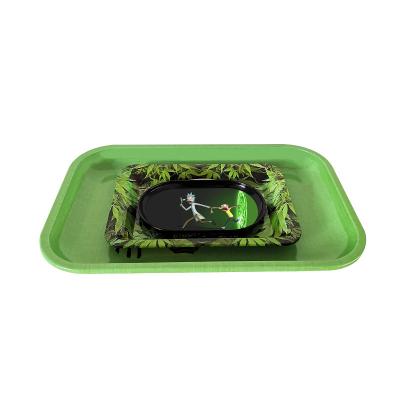 China Factory Wholesale Custom Tobacco Smoke Balm Serving Tin Tray Smoking Rolling Tray Metal Rolling Tray Herb for sale