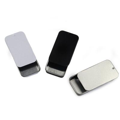 China Wholesale 60*34*10mm Small Rectangle Balm Metal Tin Case Top Metal Tin Case /Box/Container Empty Push-Pull Box 16g 16ml for sale