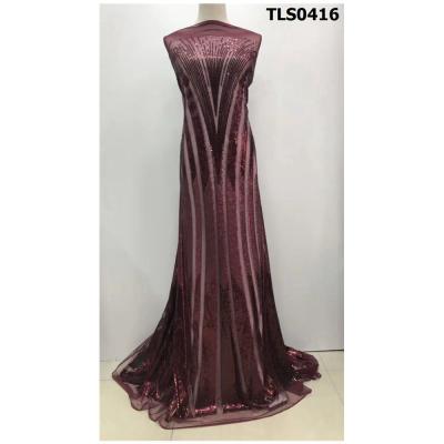 China Abendkleid aus französischem Spitzenstoff, afrikanisches Netz, Pailletten, Spitzen, Brautkleid für die Party, Senegal, Spitzenstoff. zu verkaufen