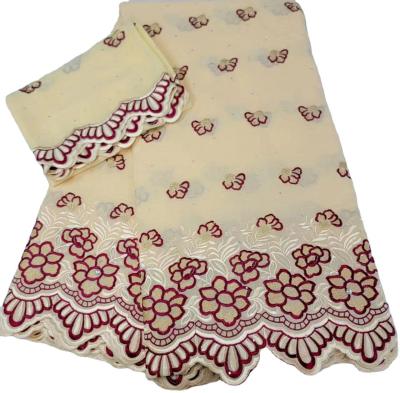 China Kleidung Jacquard Baumwolle Voile Stoff Bekleidung Baumwolle Spitze Set zu verkaufen