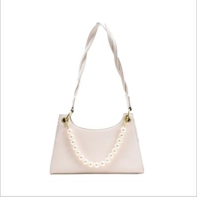 China 2021 fashion new Korean version women's bag single shoulder armpit pearl simple handbag for sale