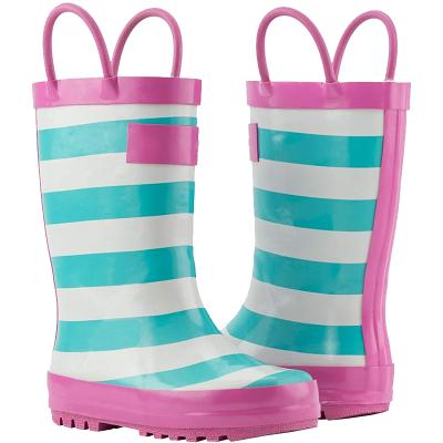 China Recyclable Wholesale Custom Waterproof Shoe Protector Kids Rubber Printing Rain Boots for sale