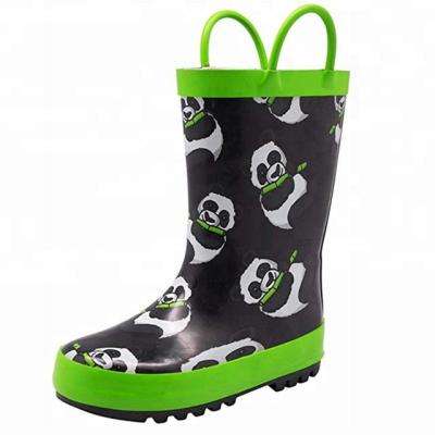 China 2021 wholesale school kids panda recyclable rubber rain boots for sale