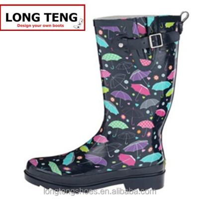 China Recyclable Autumn Women New Fashion Rain Spring Rejects Knee High Rubber Boots for sale