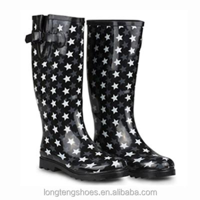 China Fashion New Style Recyclable Women Shoes High Quality LONGTENG Rubber Rain Boots for sale