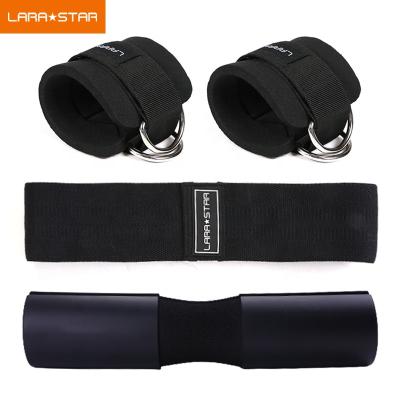 China Factory Sports Fitness Resistance Hip Bands Multi Functional Barbell Pad With Ankle Straps For Cable Machines Squats Hip Weightlifting for sale