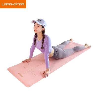 China Yoga Mats Eco Friendly Double-Color Custom Logo Non-slip Tape And Line Waterproof Non-slip Yoga Position Mat for sale