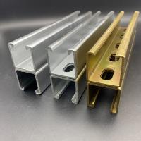 China Yellow Zinc Plated 41x62 Unistrut Channel Slotted Double Strut Channel for sale