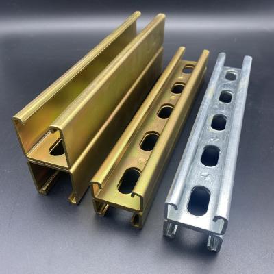 China Manufacturer Gold Galvanized Slotted Double Strut Channel zu verkaufen