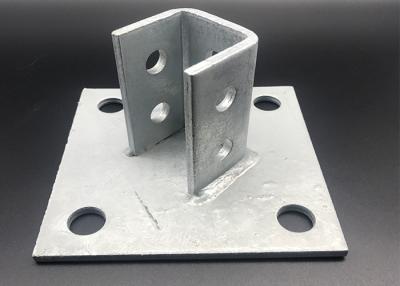 China Stainless 304 Steel Post Base Plate Strut Channel Fitting BS ASTM Electrogalvanized for sale