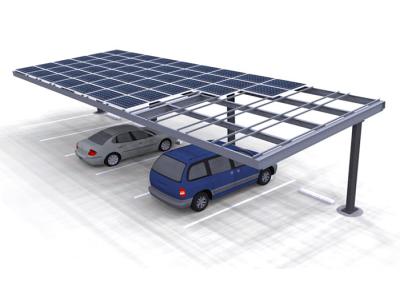 China Kundengebundener Solarwohnautoparkplatz strukturiert Brettlagerungs-Montage zu verkaufen