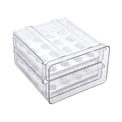 China Sustainable Refrigerator storage box, drawer style kitchen transparent preservation box, multifunctional vegetable and egg storage container for sale