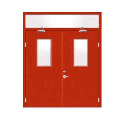 China Steel Fire Resistant Swing Security Door 1/2 Hours Fire Rated Door for sale