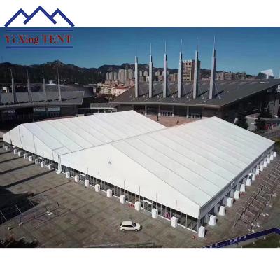 China 40x100m Large Event Glass Wall Aluminum Frame Event Expo Exhibit Tent For Event Trade Show for sale