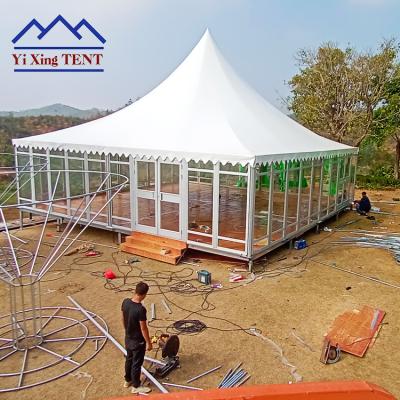 China Event water proof 100 people gazebo tents 10 x pagoda tent tenda 10 pagoda party tent for sale for sale