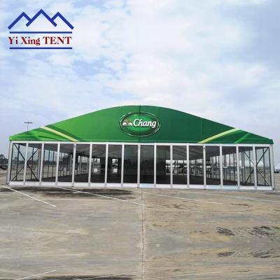 China China Event Tent Manufacturers 20x40 Green Roof Event Arcum Tents For Outdoor Events With Glass Door And Glass Wall for sale