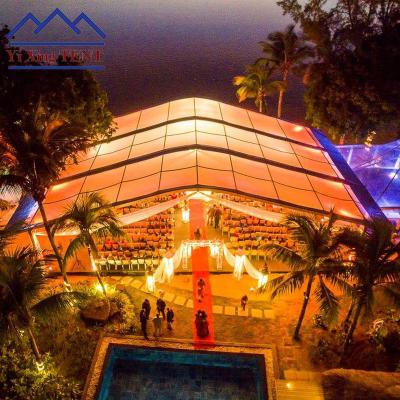 China Clear event 500 people large roof arch shape marquee party event wedding tent for sale for sale